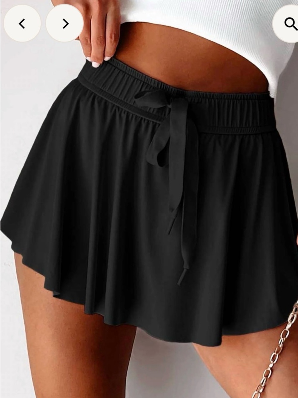 Zenana Outfitters Black Athletic Skort